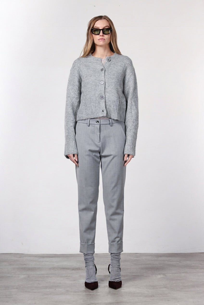 New York Carrot pantalon chino femme en laine carrot fit
