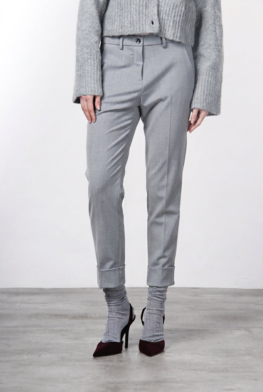 New York Carrot pantalon chino femme en laine carrot fit