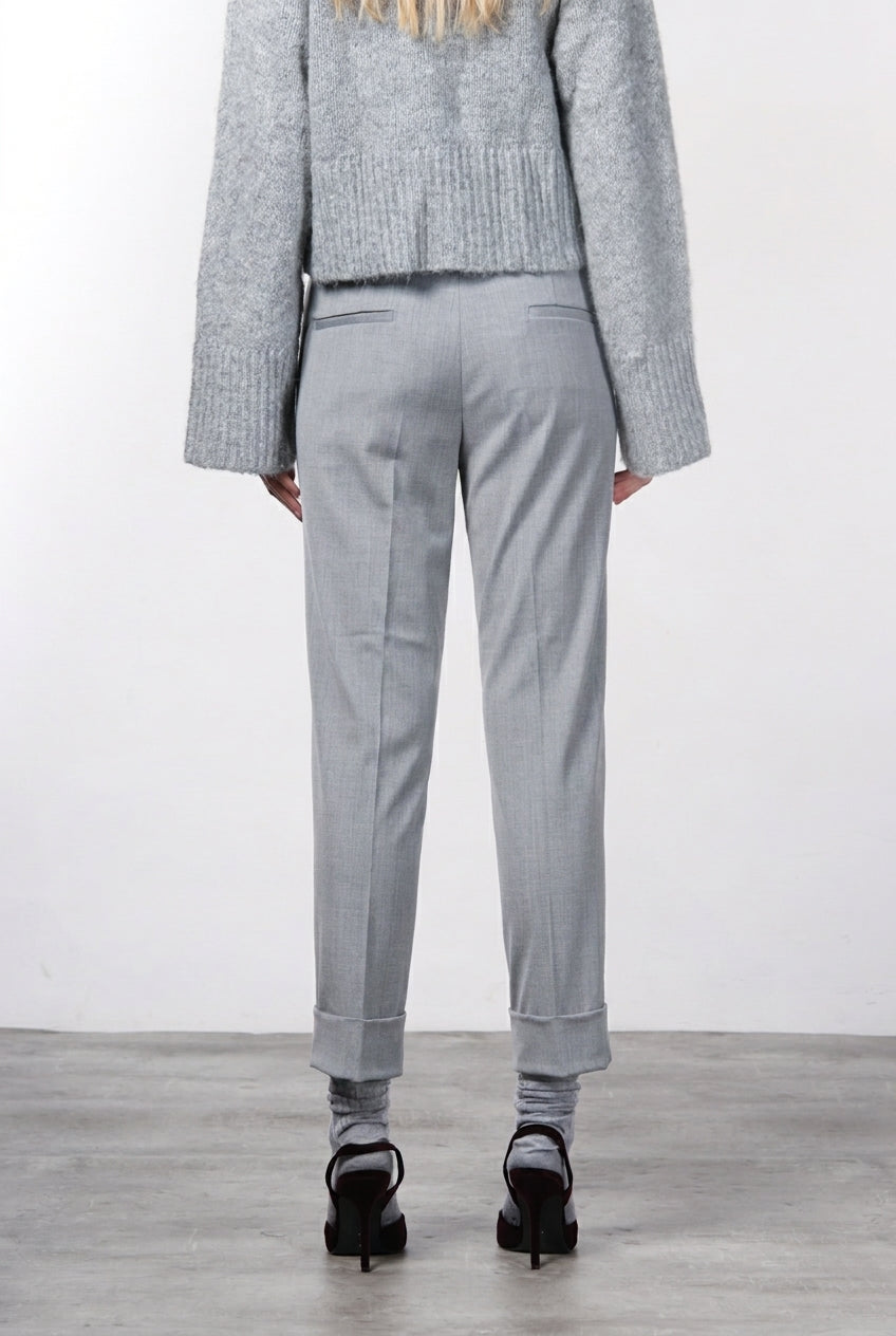New York Carrot pantalon chino femme en laine carrot fit
