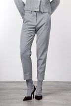 New York Carrot pantalon chino femme en laine carrot fit