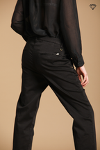 New York Carrot women's chino pants in stretch satin carrot fit ①