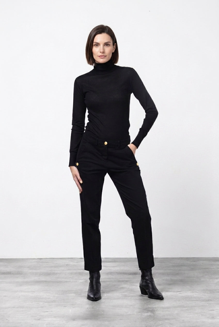 New York Carrot pantalón chino de mujer en satén, carrot fit ①