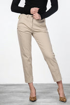 New York Carrot pantalone chino donna in raso carrot fit ①