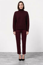 New York Carrot women’s chino pants in satin with carrot fit ①