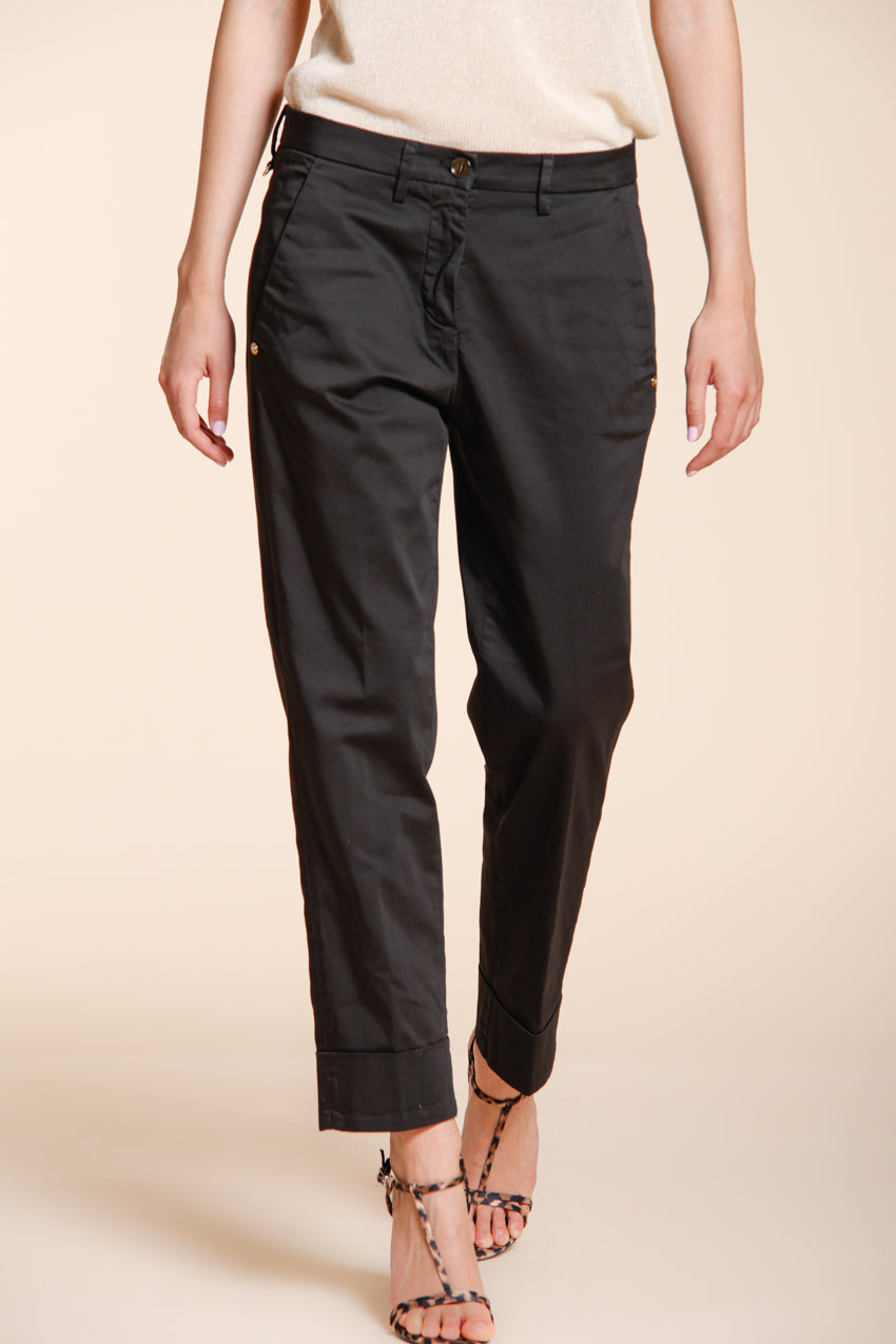 New York Carrot pantalone chino donna in raso stretch carrot fit ①