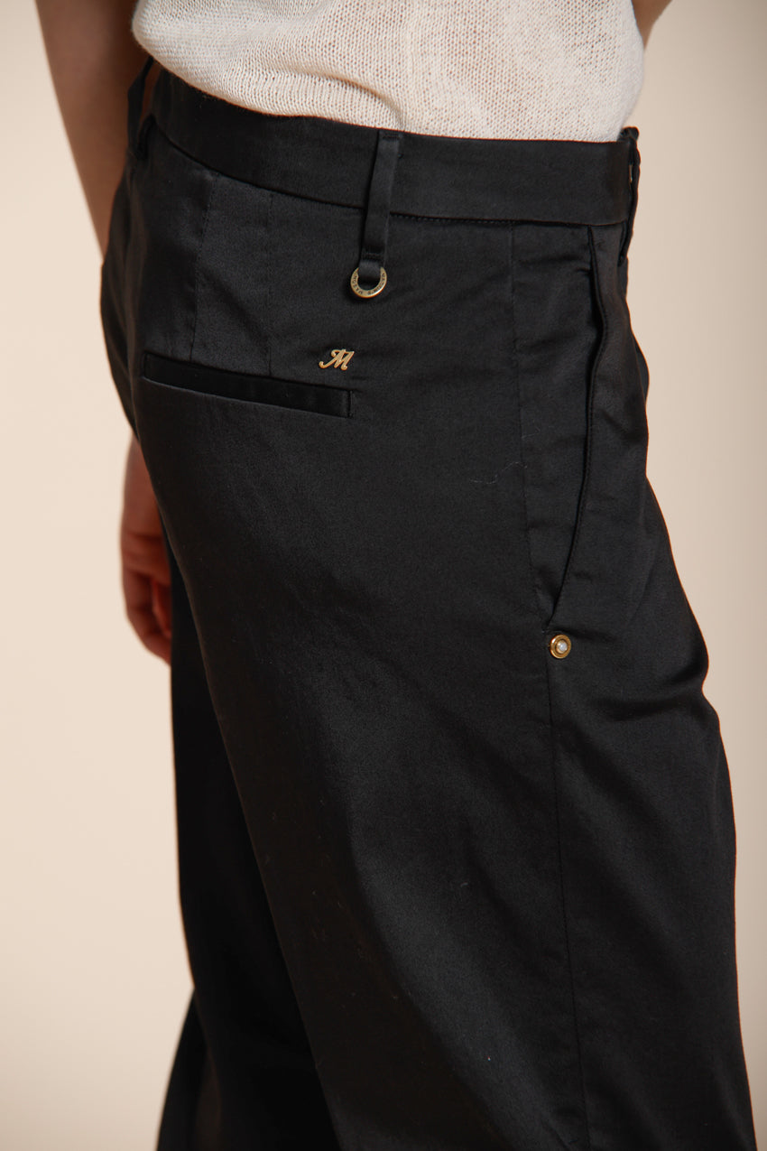 New York Carrot pantalone chino donna in raso stretch carrot fit ①