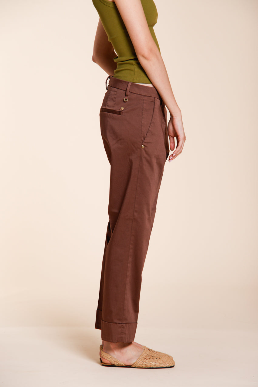 New York Carrot pantalone chino donna in raso stretch carrot fit ①