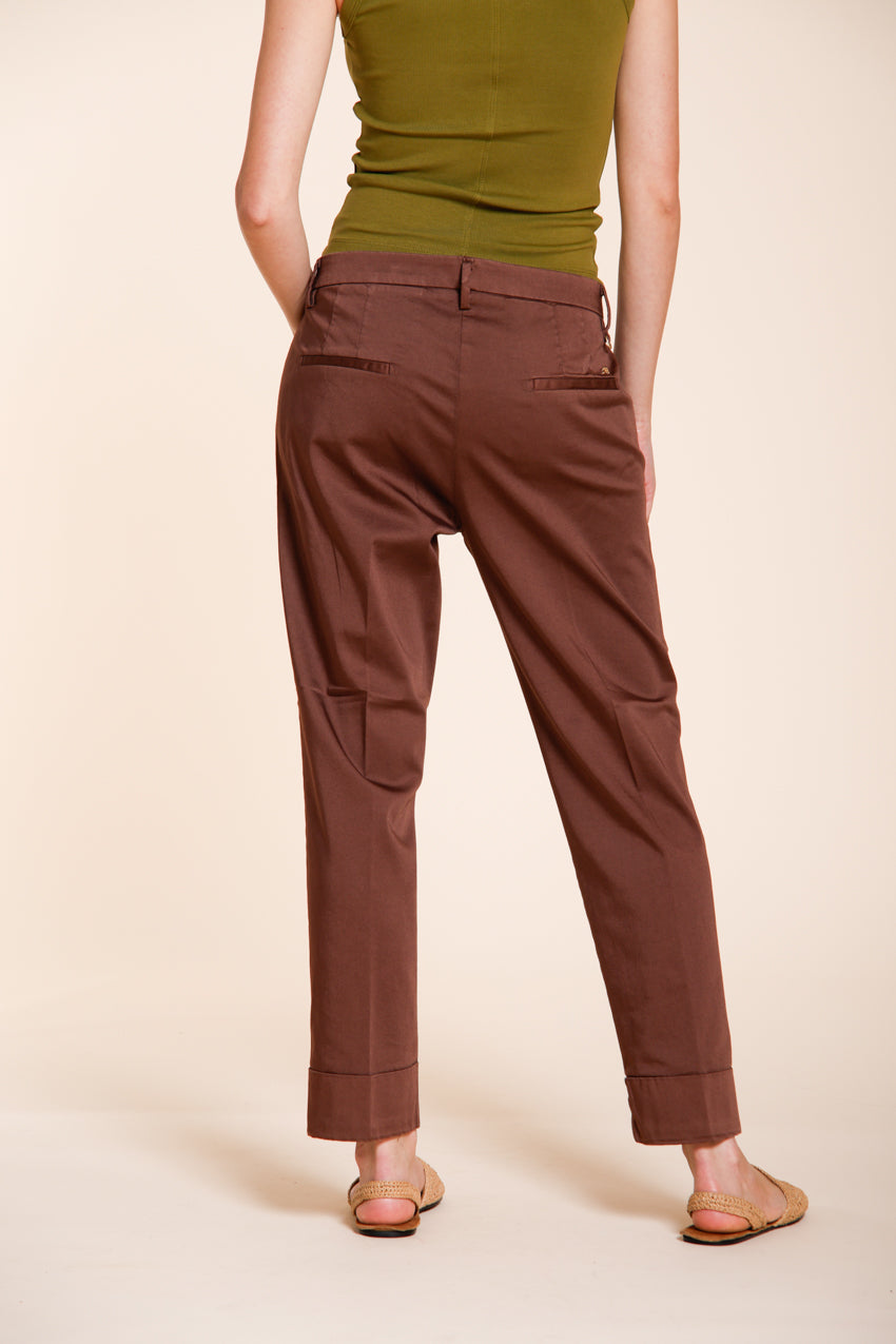 New York Carrot pantalone chino donna in raso stretch carrot fit ①