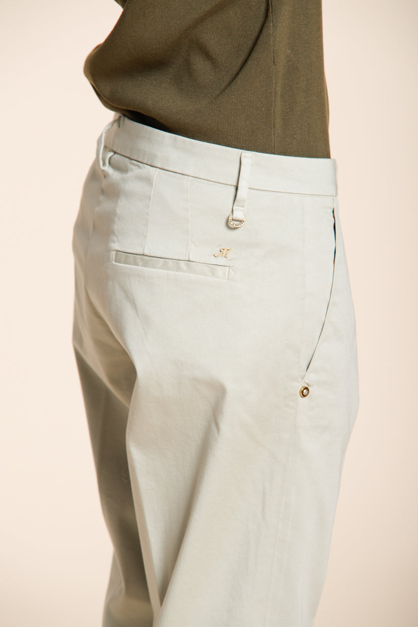 New York Carrot pantalone chino donna in raso stretch carrot fit ①
