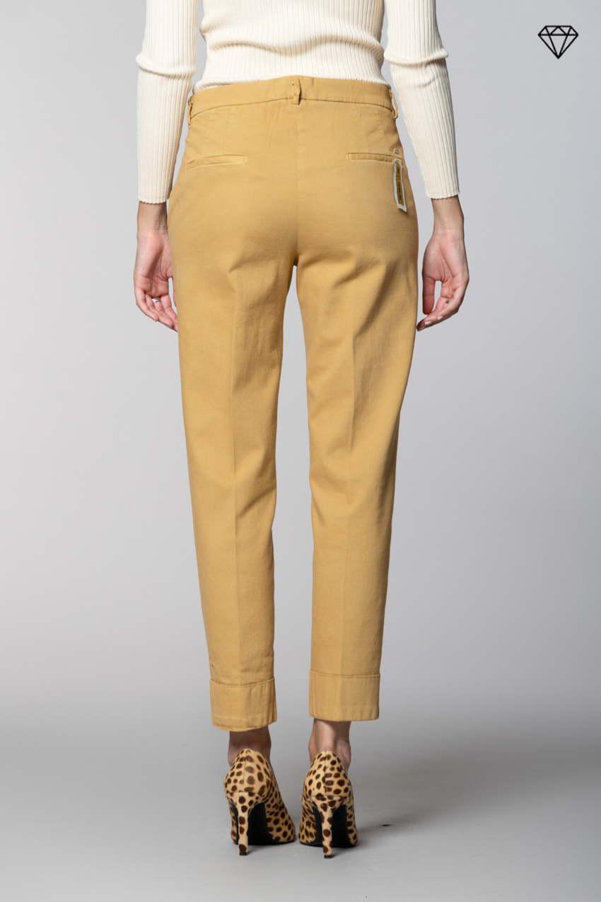 New York Carrot pantalón chino mujer en algodón y lana carrot fit ①