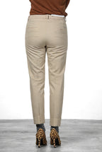 New York Carrot pantalon chino femme en gabardine de coton et laine carrot fit ①
