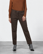New York Carrot pantalone chino donna in gabardina cotone e lana carrot fit ①