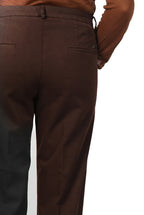 New York Carrot women’s chino pants in cotton and wool gabardine with carrot fit ①
