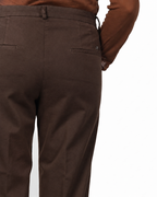 New York Carrot pantalone chino donna in gabardina cotone e lana carrot fit ①