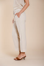 New York Carrot Hose Chino Damen aus Baumwoll- und Leinen-Twill carrot fit
