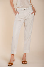 New York Carrot Hose Chino Damen aus Baumwoll- und Leinen-Twill carrot fit