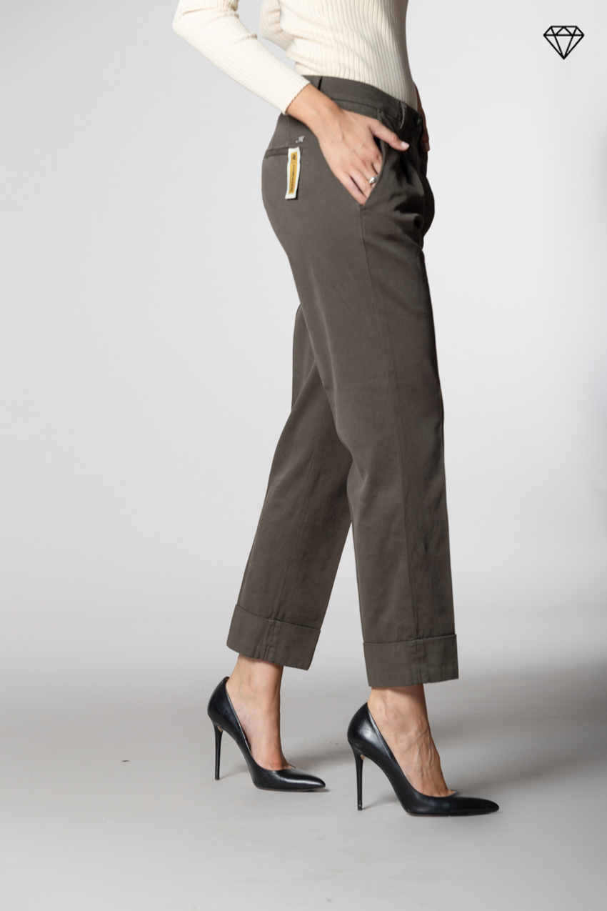 New York Carrot Pince pantalon chino femme en coton et cachemire carrot fit ①