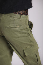 Foto 2 Marlene Cargo pantalone cargo donna in gabardina carrot fit