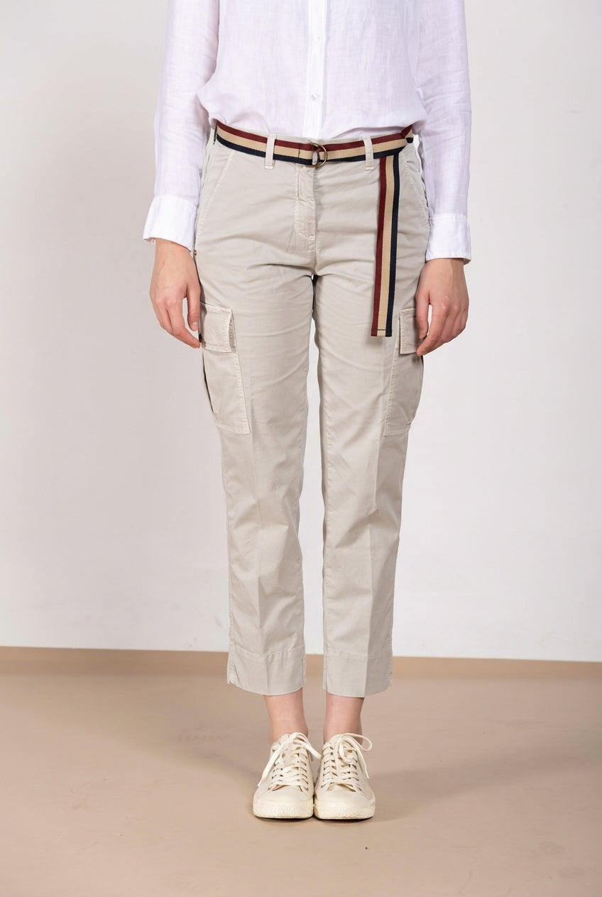 Marlene Cargo women's cargo pants in light stretch twill carrot fit