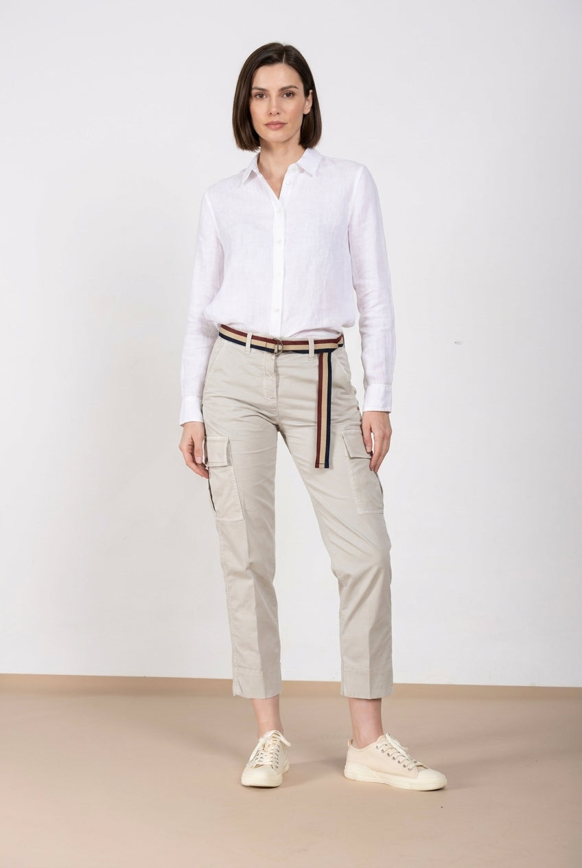 Marlene Cargo women's cargo pants in light stretch twill carrot fit