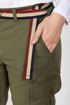 Marlene Cargo pantalón cargo mujer en twill ligero stretch carrot fit