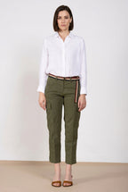 Marlene Cargo pantalón cargo mujer en twill ligero stretch carrot fit