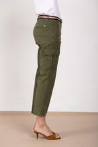 Marlene Cargo Hose Cargo Damen aus leichtem Stretch-Twill carrot fit