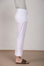 New York Carrot Sartoriale 1 Pince pantalon chino femme en satin de coton et soie carrot fit ①