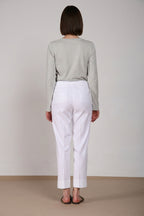 New York Carrot Sartoriale 1 Pince pantalon chino femme en satin de coton et soie carrot fit ①