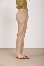 New York Carrot Sartoriale 1 Pince pantalon chino femme en satin de coton et soie carrot fit ①