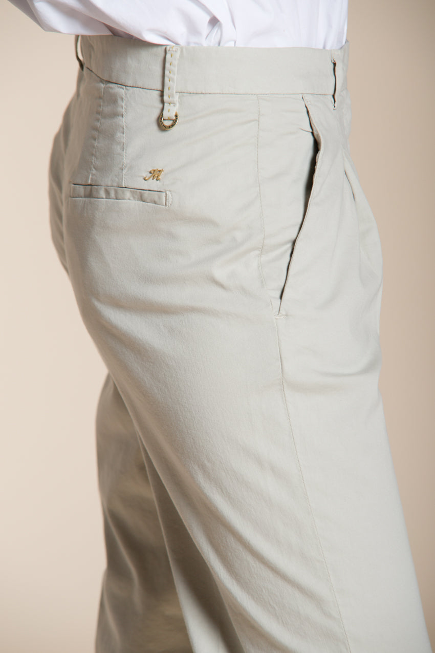 New York Carrot Sartoriale 1 Pince women’s chino trousers in cotton and silk satin carrot fit ①