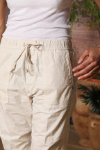 Fatique Jogger women's cargo pants in parachute canvas with a tencel and cotton blend carrot fit