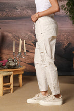 Fatique Jogger women's cargo pants in parachute canvas with a tencel and cotton blend carrot fit