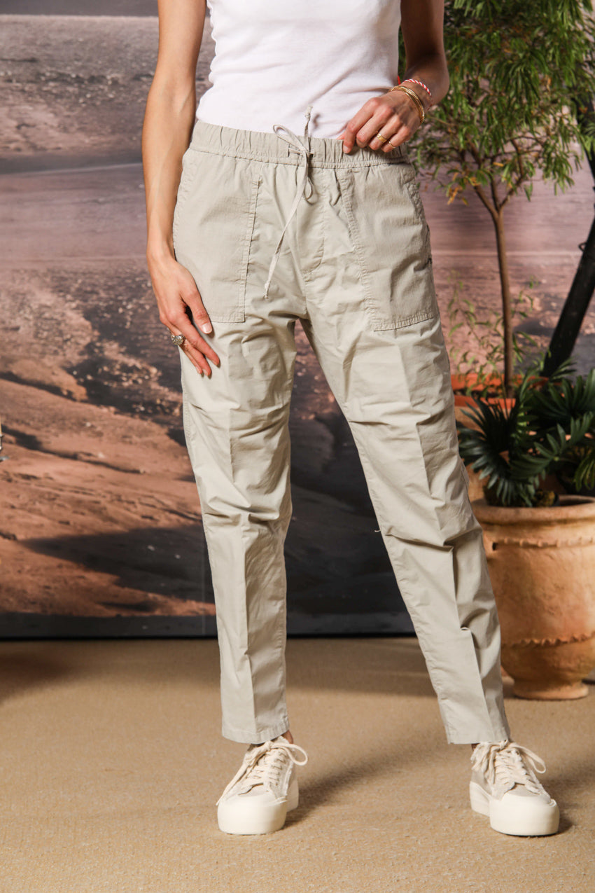 Fatique Jogger pantalone cargo jogger donna in tela paracadute misto tencel e cotone carrot fit