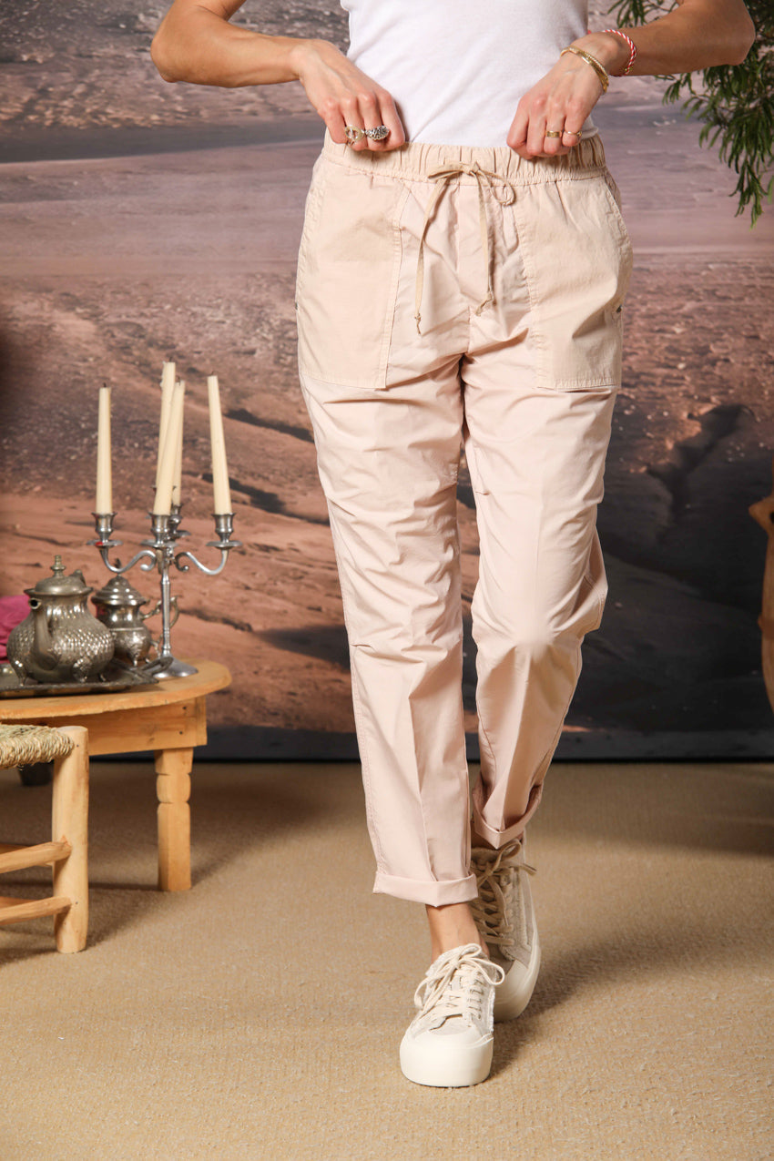 Fatique Jogger Damen Cargo Jogger Hose aus Mischgewebe aus Tencel und Baumwolle Carrot Fit