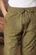 Fatique Jogger women's cargo pants in parachute canvas with a tencel and cotton blend carrot fit