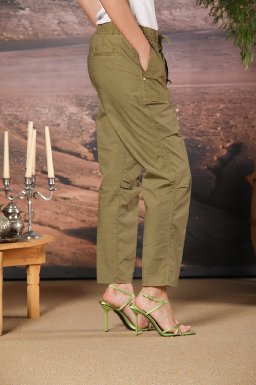 Fatique Jogger women's cargo pants in parachute canvas with a tencel and cotton blend carrot fit