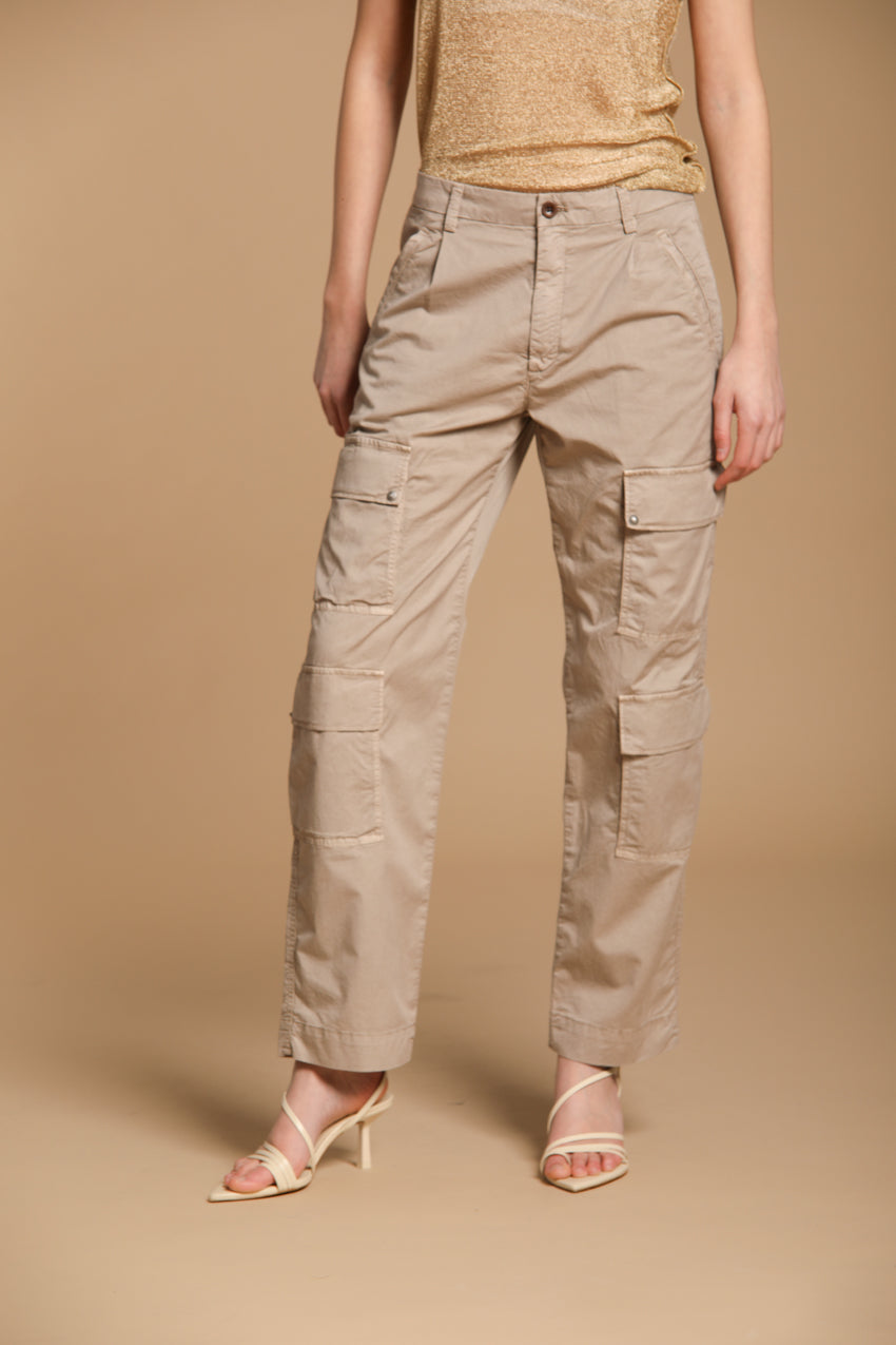 Evita Cargo women's cargo pants in stretch gabardine relaxed fit