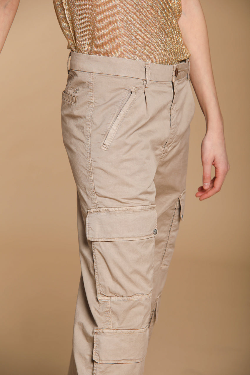 Evita Cargo women's cargo pants in stretch gabardine relaxed fit