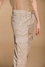 Evita Cargo women's cargo pants in stretch gabardine relaxed fit