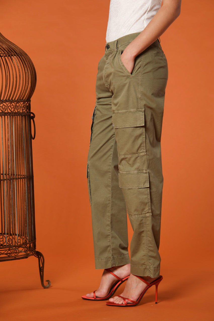 Evita Cargo women's cargo pants in stretch gabardine relaxed fit