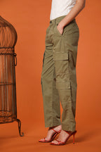 Evita Cargo women's cargo pants in stretch gabardine relaxed fit