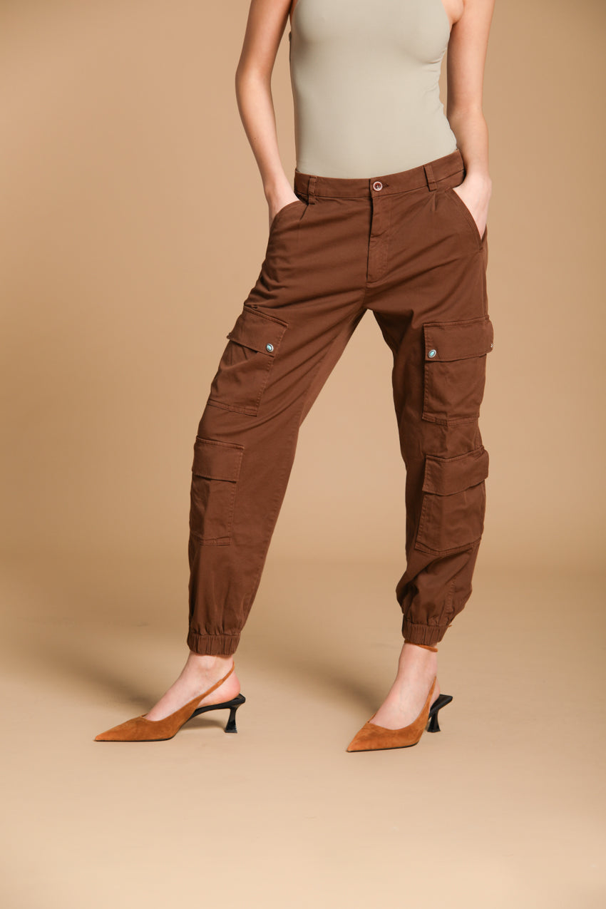 Evita Cargo women's cargo pants in gabardine relaxed fit