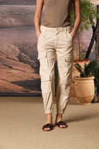 Evita Cargo women's cargo pants in gabardine relaxed fit