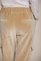 Foto 4 Chile Jogger pantalone cargo donna in jersey velluto relaxed fit