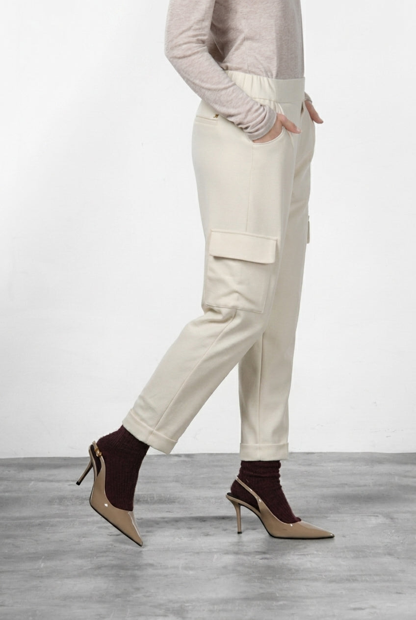 Chile Jogger pantalone cargo donna in jersey relaxed fit