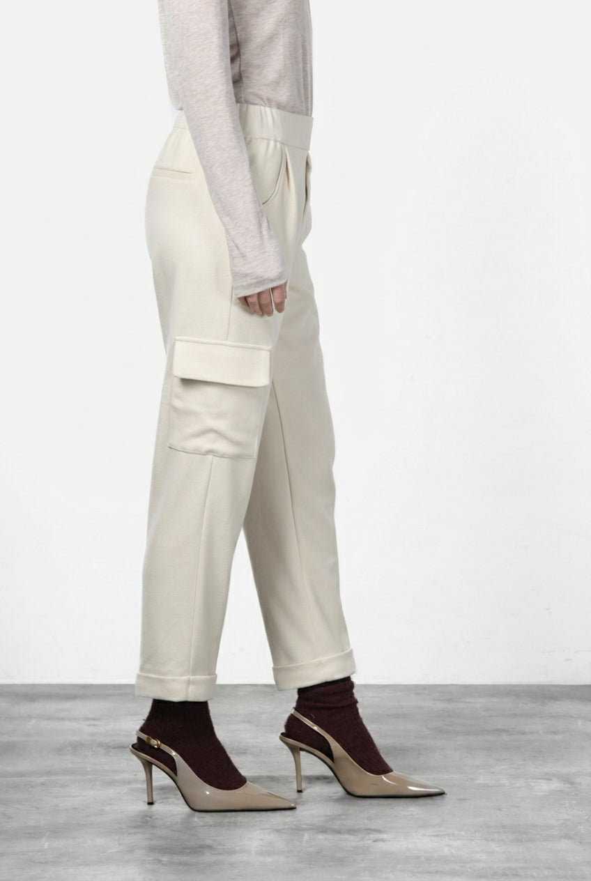 Chile Jogger pantalone cargo donna in jersey relaxed fit