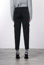 Chile Jogger pantalone cargo donna in lana relaxed fit