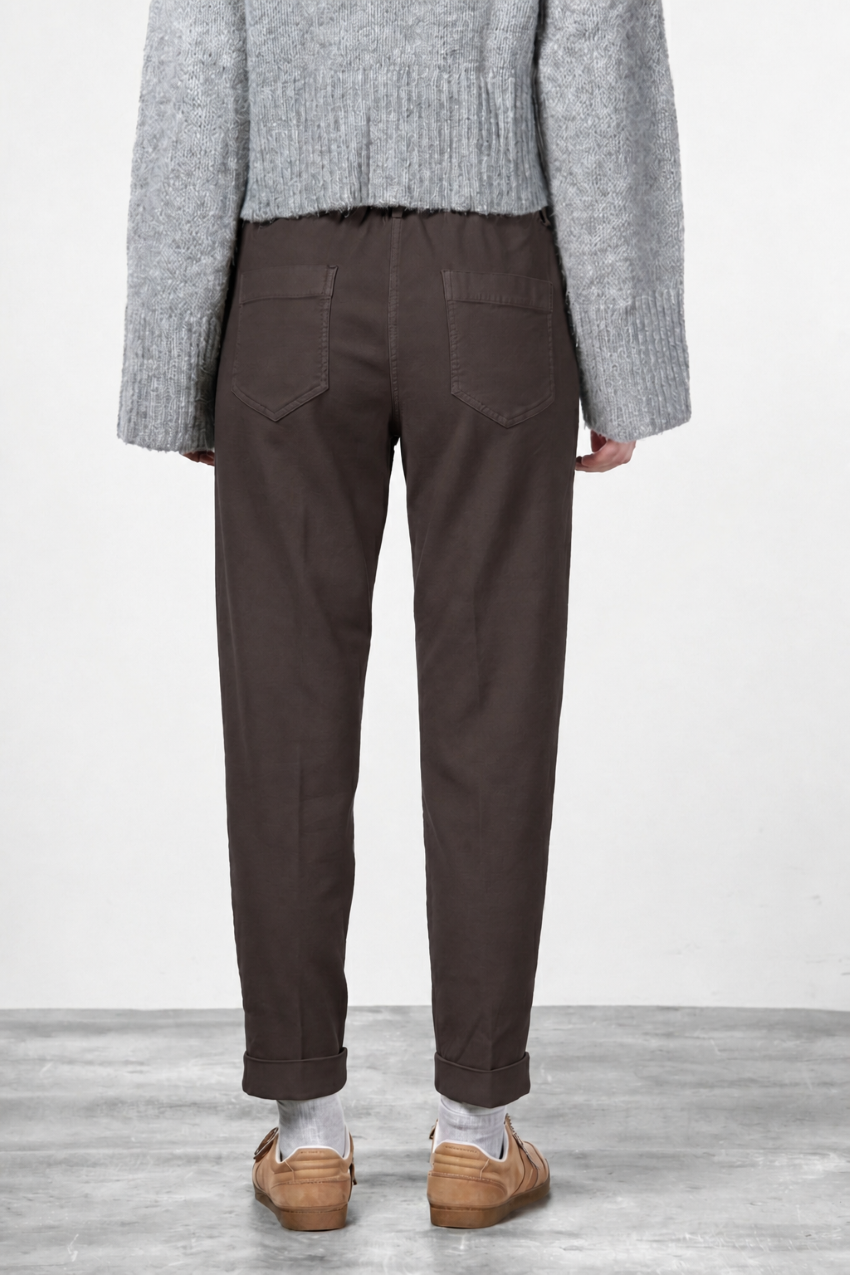 New York Jogger pantalón chino de mujer en twill stretch relaxed fit