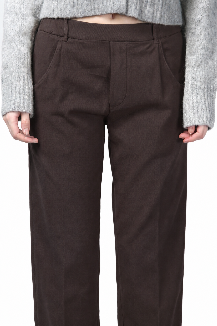 New York Jogger pantalon chino femme en twill stretch relaxed fit